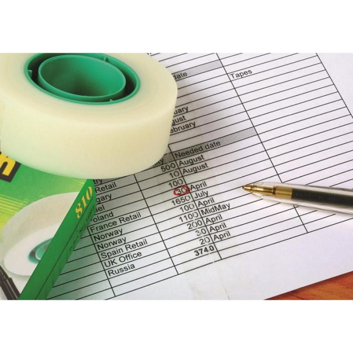 Taśma biurowa 10mm x 33m SCOTCH 810 Magic 12szt. + 2szt. GRATIS