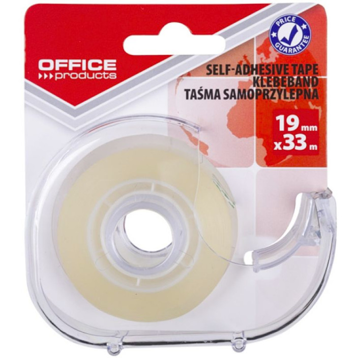 Taśma biurowa 19mm x 33m OFFICE PRODUCTS z podajnikiem (1)