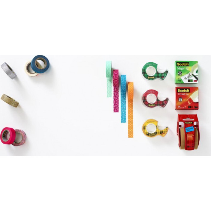 Taśma biurowa 19mm x 7,5m SCOTCH 600 Crystal 2szt.