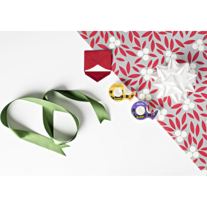 Taśma biurowa 19mm x 7,5m SCOTCH Gift Wrap do pakowania z podajnikiem