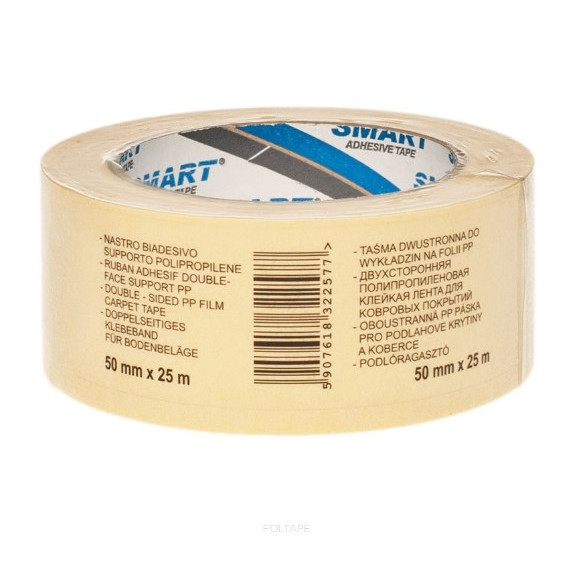 Taśma dwustronna SMART do wykładzin 50mmx25m PP
