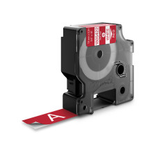 Taśma DYMO 1805422 19mmx5,5m winylowa czerwona/biały nadruk 