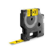 Taśma DYMO 18432 12mmx5,5m winylowa żółta/czarny nadruk