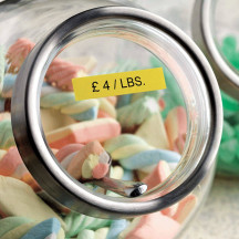 Taśma DYMO 43618 S0720790 D1 6mmx7m żółta/czarny nadruk