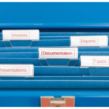 Taśma DYMO 45805 S0720850 D1 19mmx7m biała/czerwony nadruk