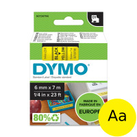 Taśma DYMO D1 43618 S0720790 6mmx7m żółta/czarny nadruk