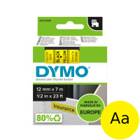 Taśma DYMO D1 45018 S0720580 12mmx7m żółta/czarny nadruk