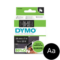 Taśma DYMO D1 53721 S0721010 24mmx7m czarna/biały nadruk
