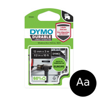 Taśma DYMO D1 DURABLE 1978365 12mmx3m czarna/biały nadruk