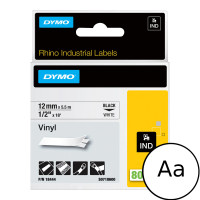 Taśma DYMO winylowa 18444 12mmx5,5m biała/czarny nadruk
