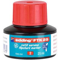 Tusz do markerów do flipchartów EDDING FTK 25 czerwony 25ml