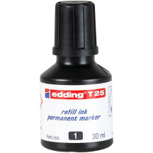 Tusz do markerów permanentnych EDDING T25 czarny 30ml