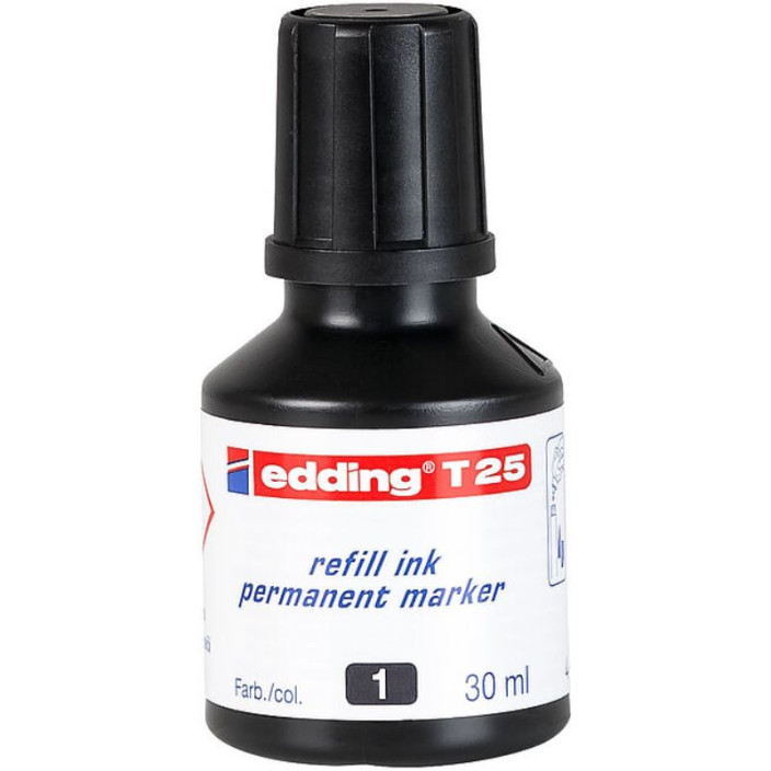 Tusz do markerów permanentnych EDDING T25 czarny 30ml