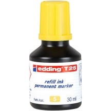 Tusz do markerów permanentnych EDDING T25 żółty 30ml