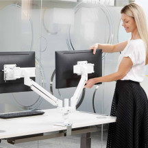 Uchwyt na 2 monitory kompaktowy TALLO FELLOWES biały 8614801