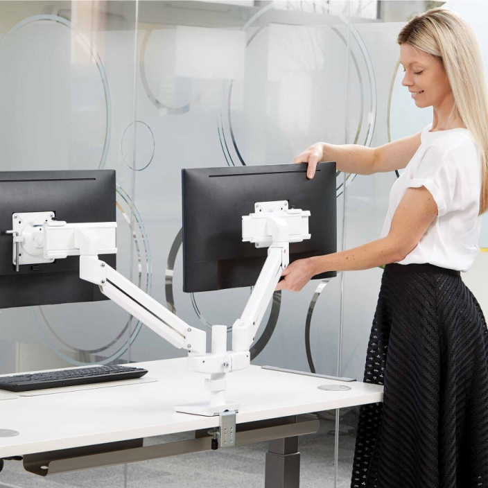 Uchwyt na 2 monitory kompaktowy TALLO FELLOWES biały 8614801