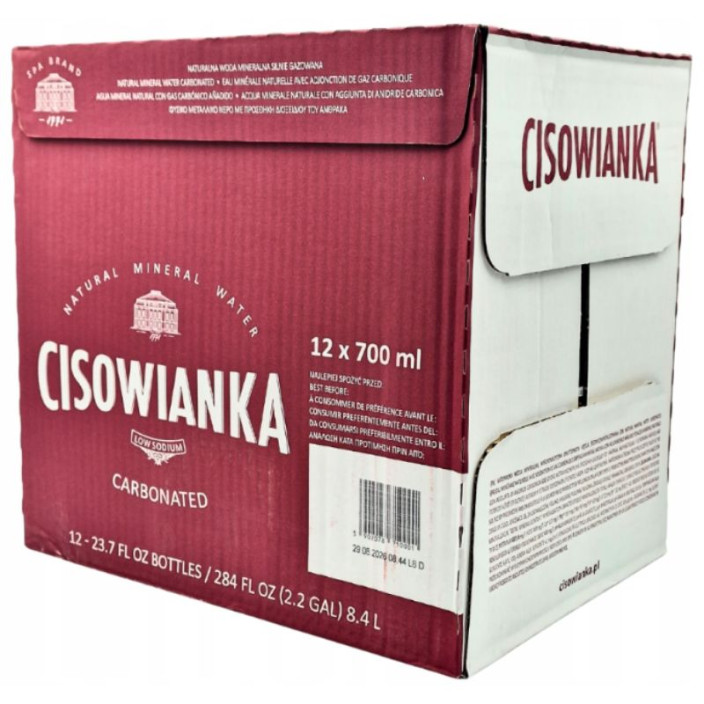 Woda CISOWIANKA silnie gazowana szklana butelka 0.7l 12szt. (2)