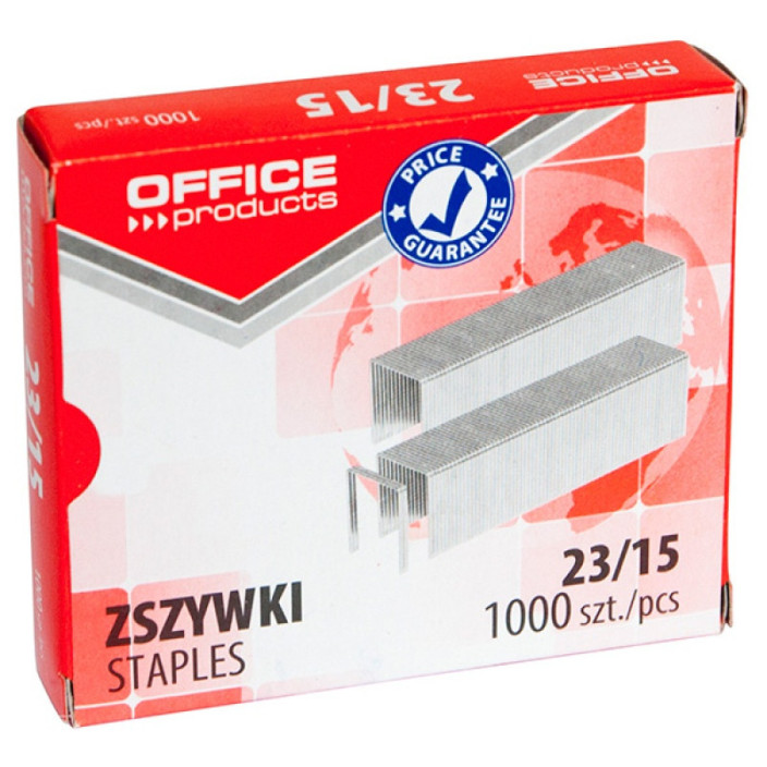 Zszywki OFFICE PRODUCTS biurowe 23/15 1000szt. 